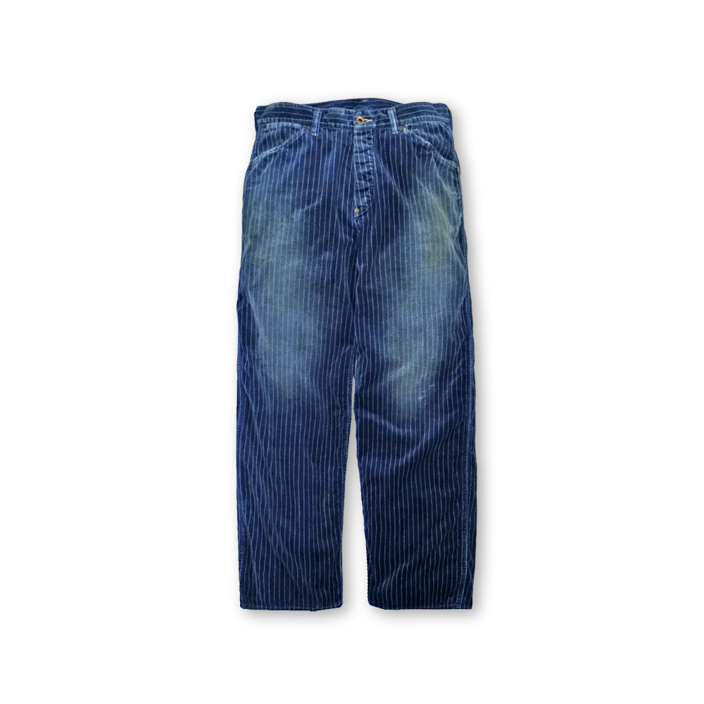 【2024AW】1129HW-4 - Indigo Wabash Corduroy Work Pants -