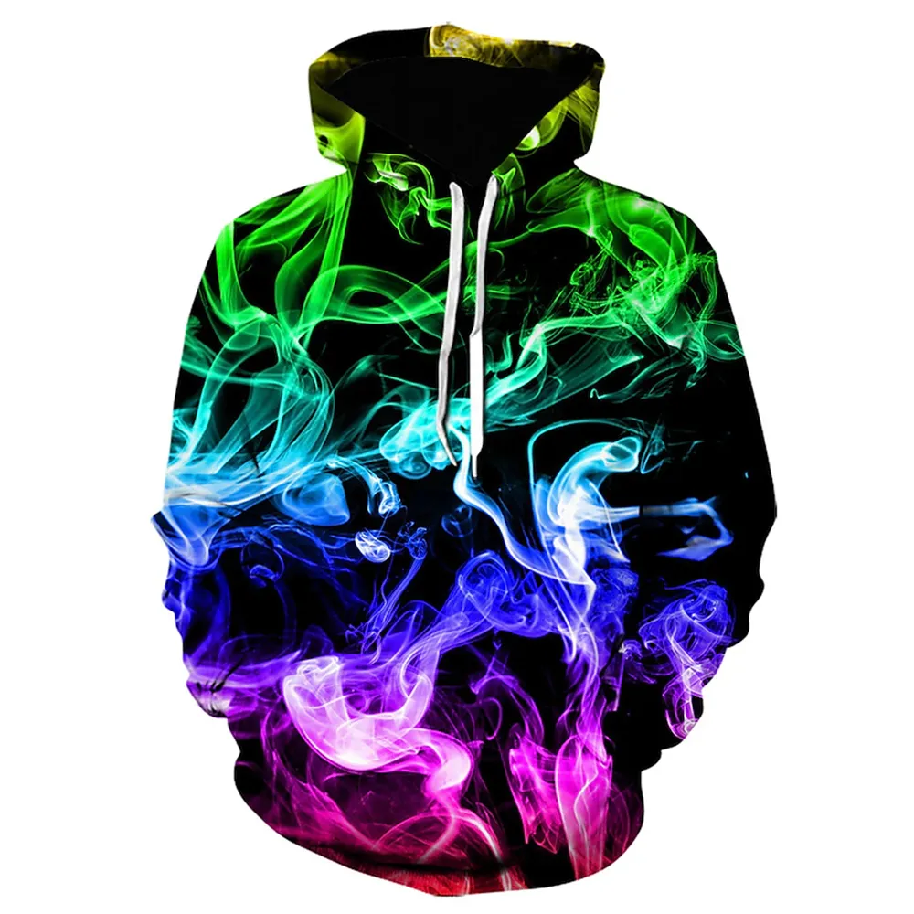 3D Print Hoodie with Colorful Smoke