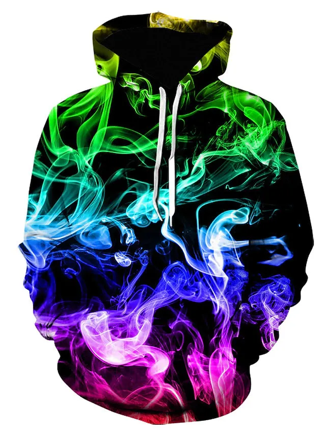 3D Print Hoodie with Colorful Smoke