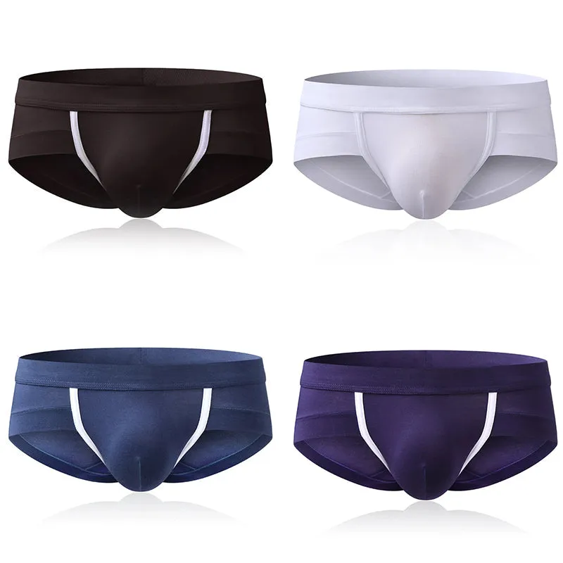 4 Pack Modal Breathable Underwear U Convex Pouch Briefs