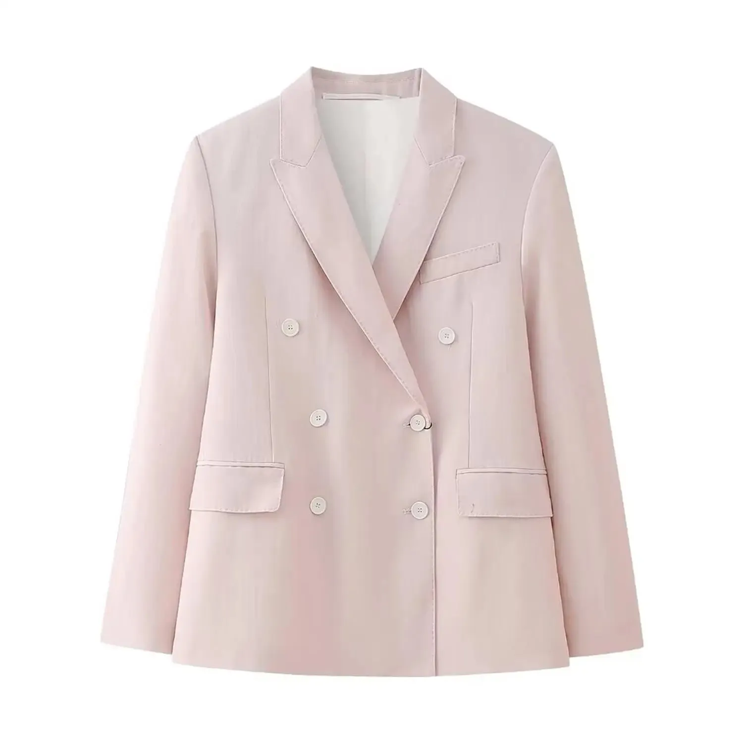 A&A Blush Two Piece Pants Double Breasted Blazer Set