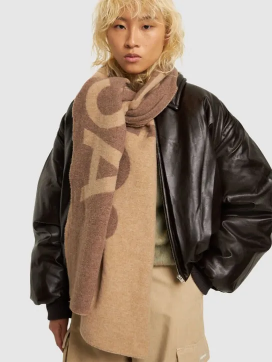 Acne Studios   Acne logo wool scarf 