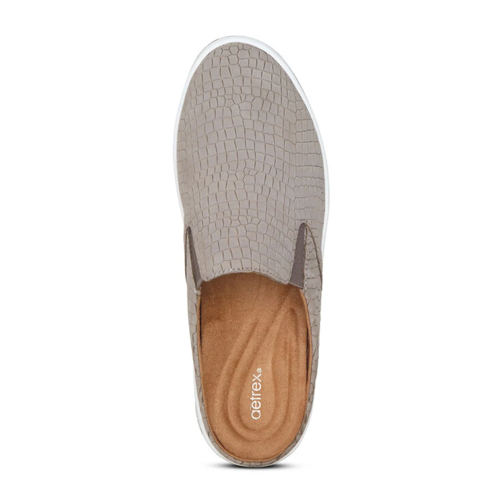 Aetrex Sasha Slip On (Women) - Taupe Croc