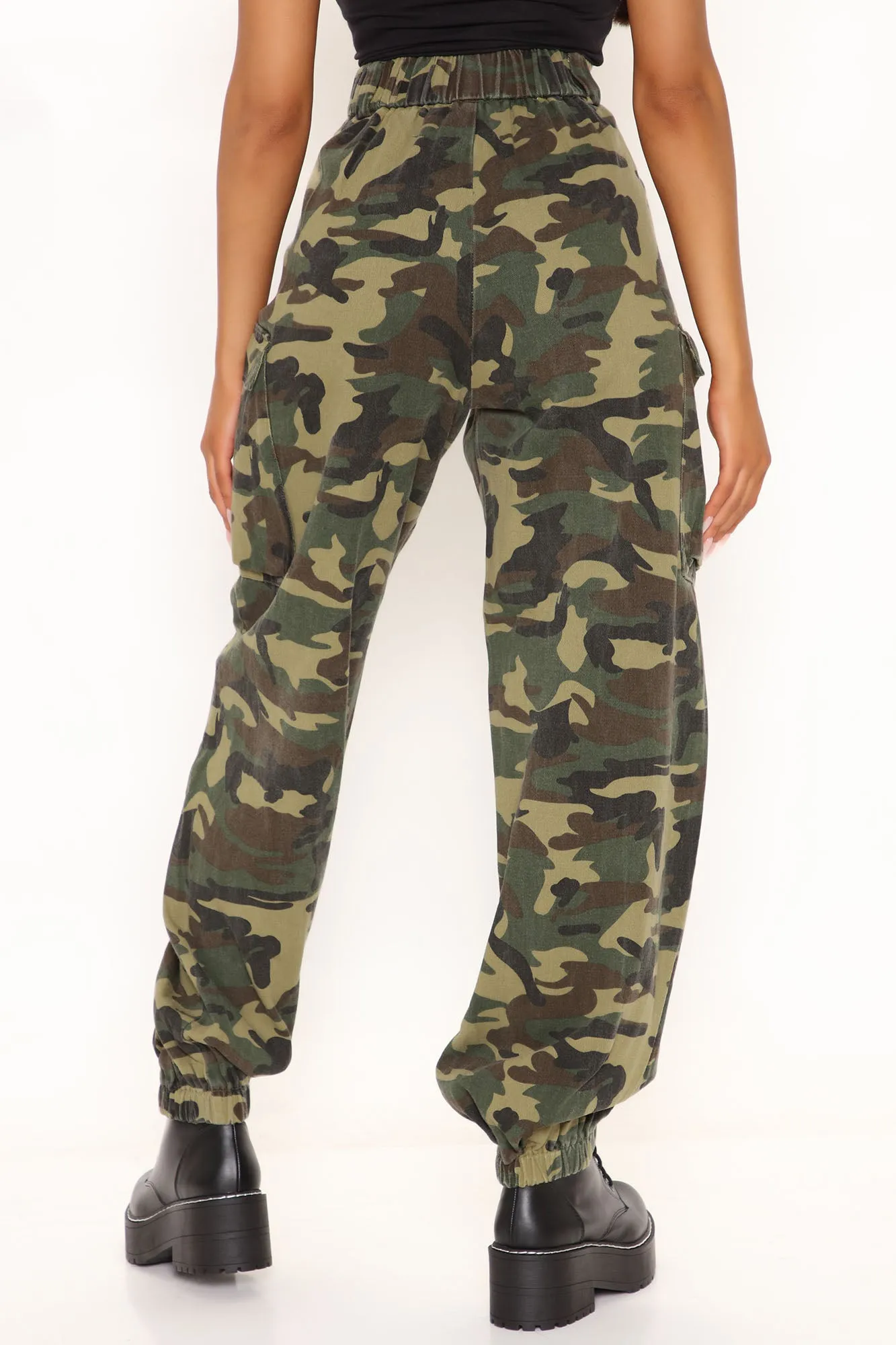 Amelia Oversized Cargo Pants Camo - Camouflage