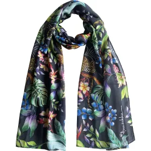 Anuschka Printed Chiffon Scarf Jungle Queen