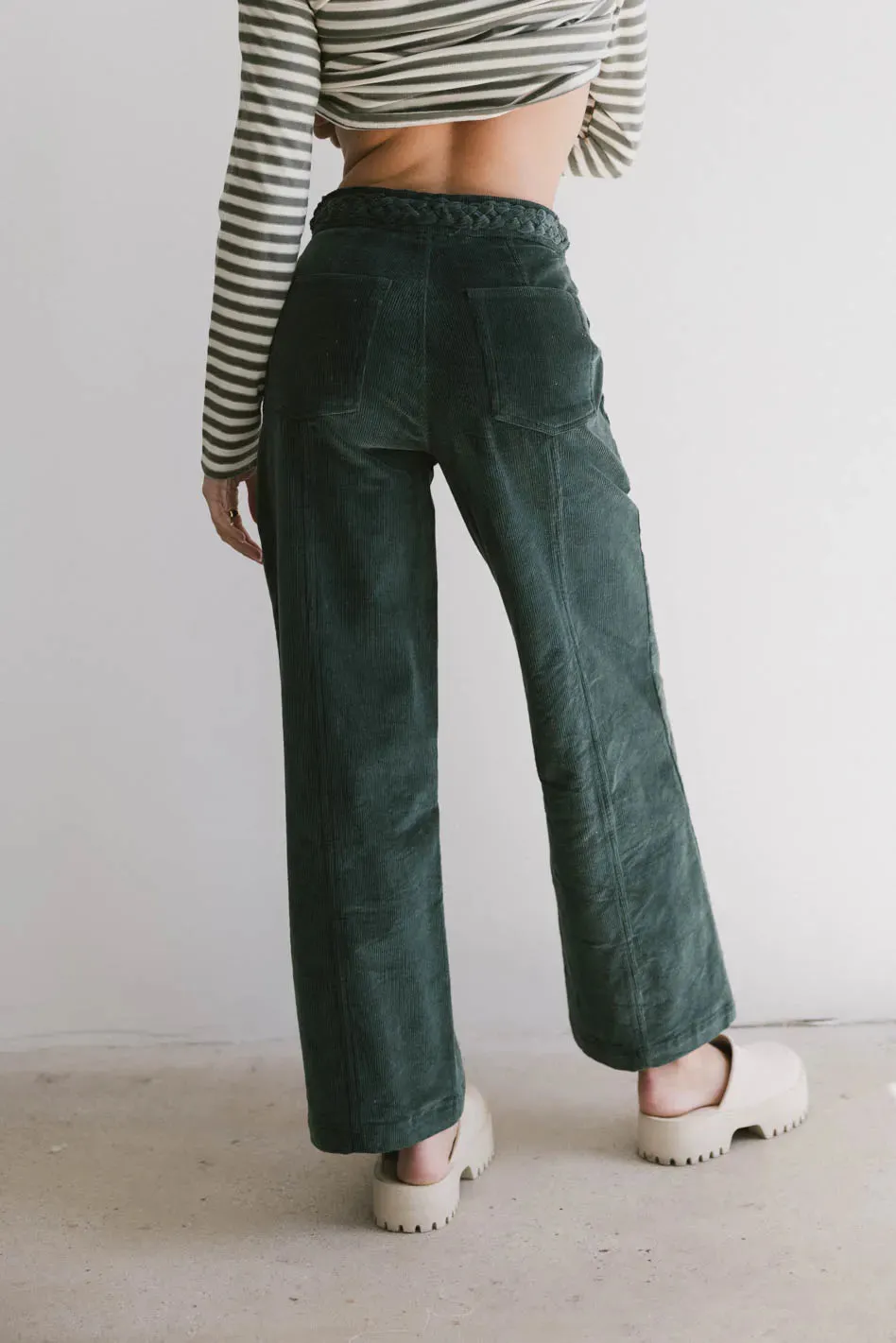 Ariella Corduroy Pants in Teal