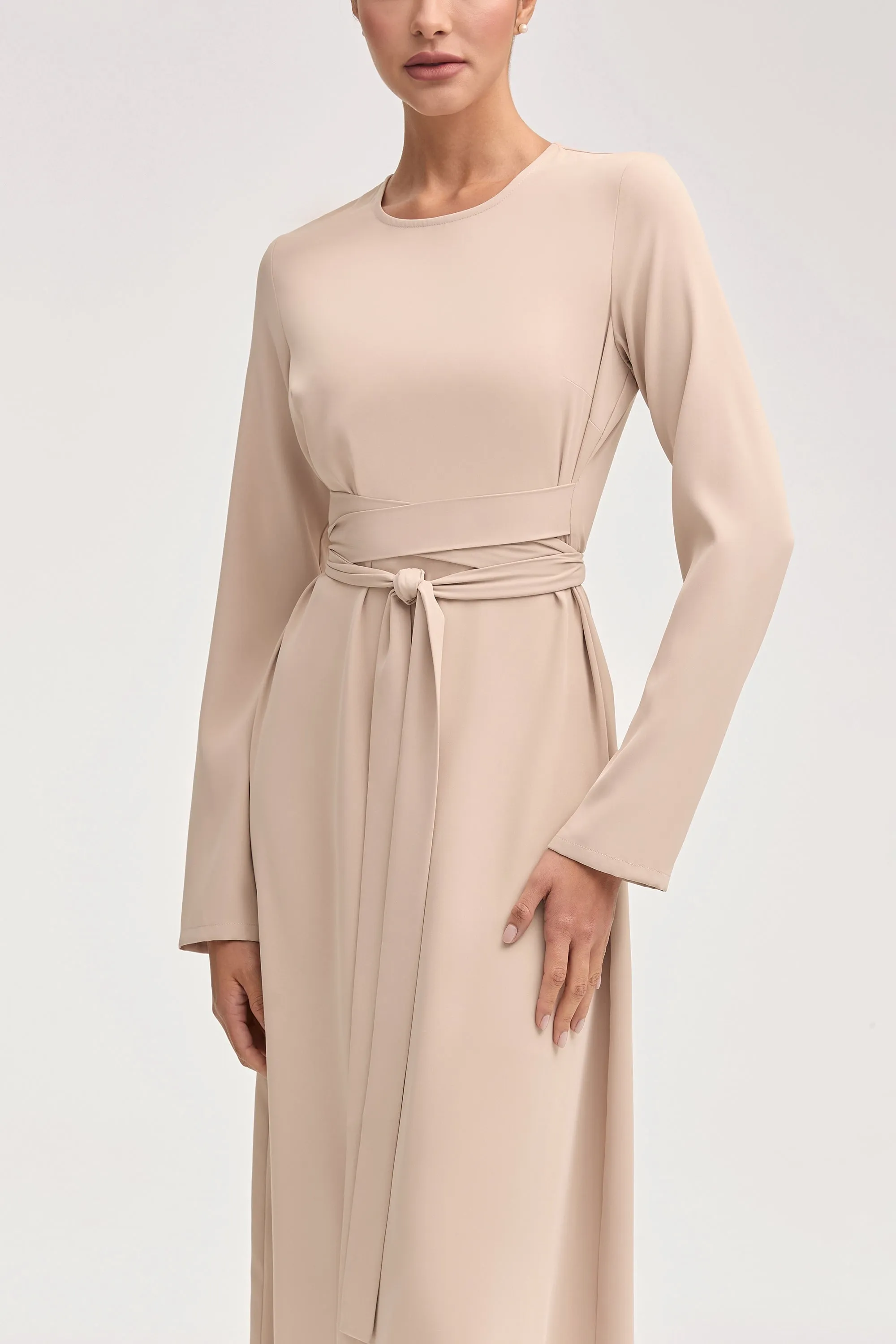 Asalah Wrap Waist Maxi Dress - Creme Brulee