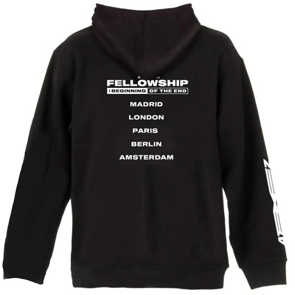 ATEEZ Unisex Zipped Hoodie: Fellowship Tour Euro (Back Print)