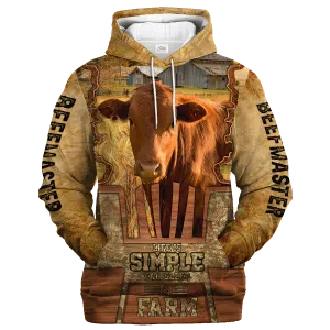 Beefmaster Life Is Simple A Farm Hoodie