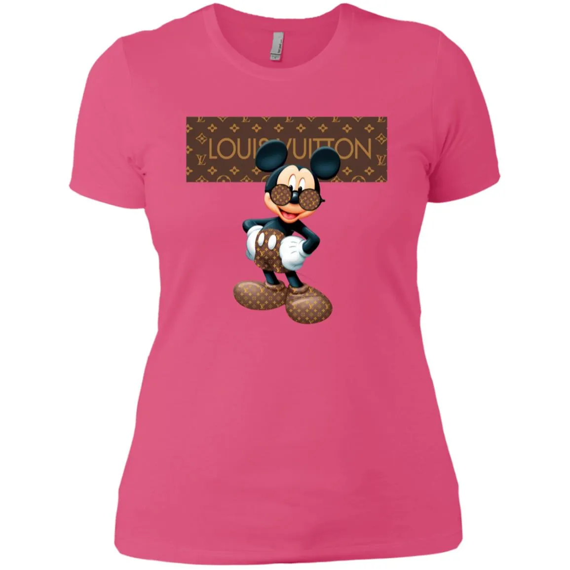 Best Louis Vuitton Mickey Mouse Shirt Women Cotton T-Shirt