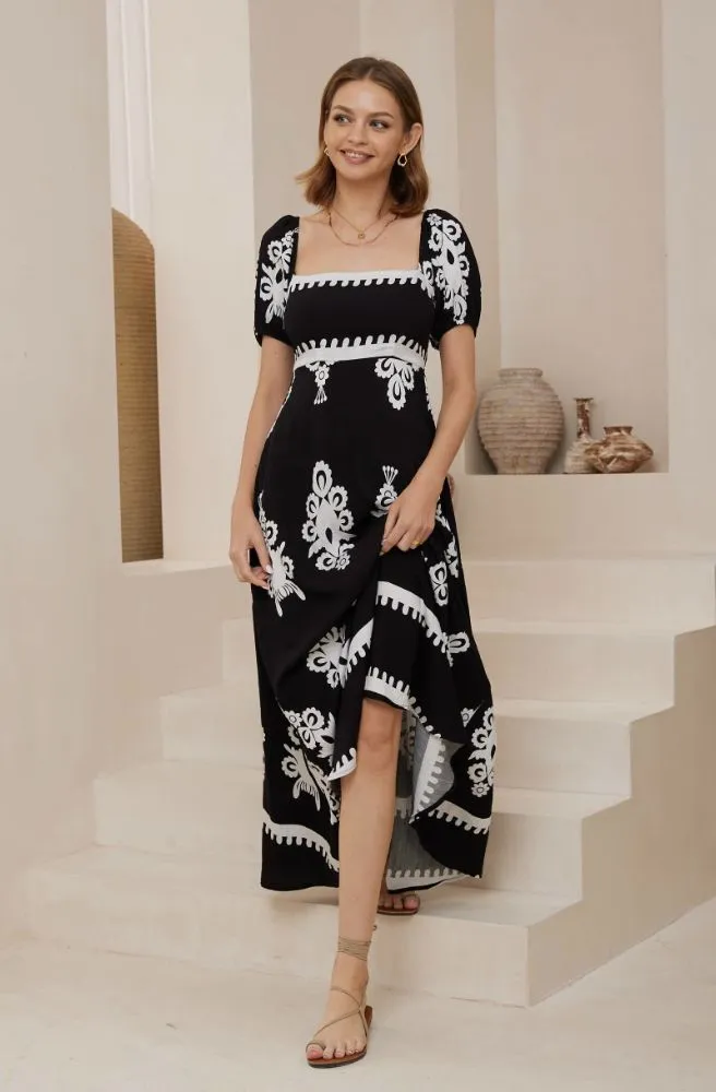 Bianco Nero Bella Maxi - Puff Sleeves