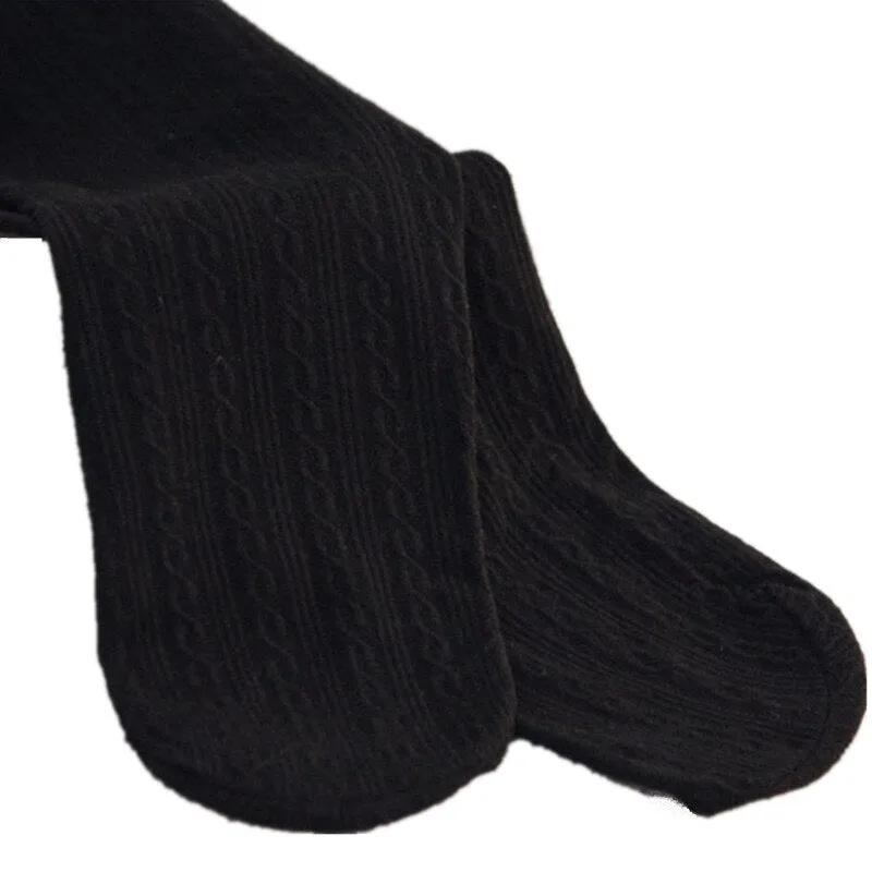 Black Knit / Sheer Faux Stocking Tights