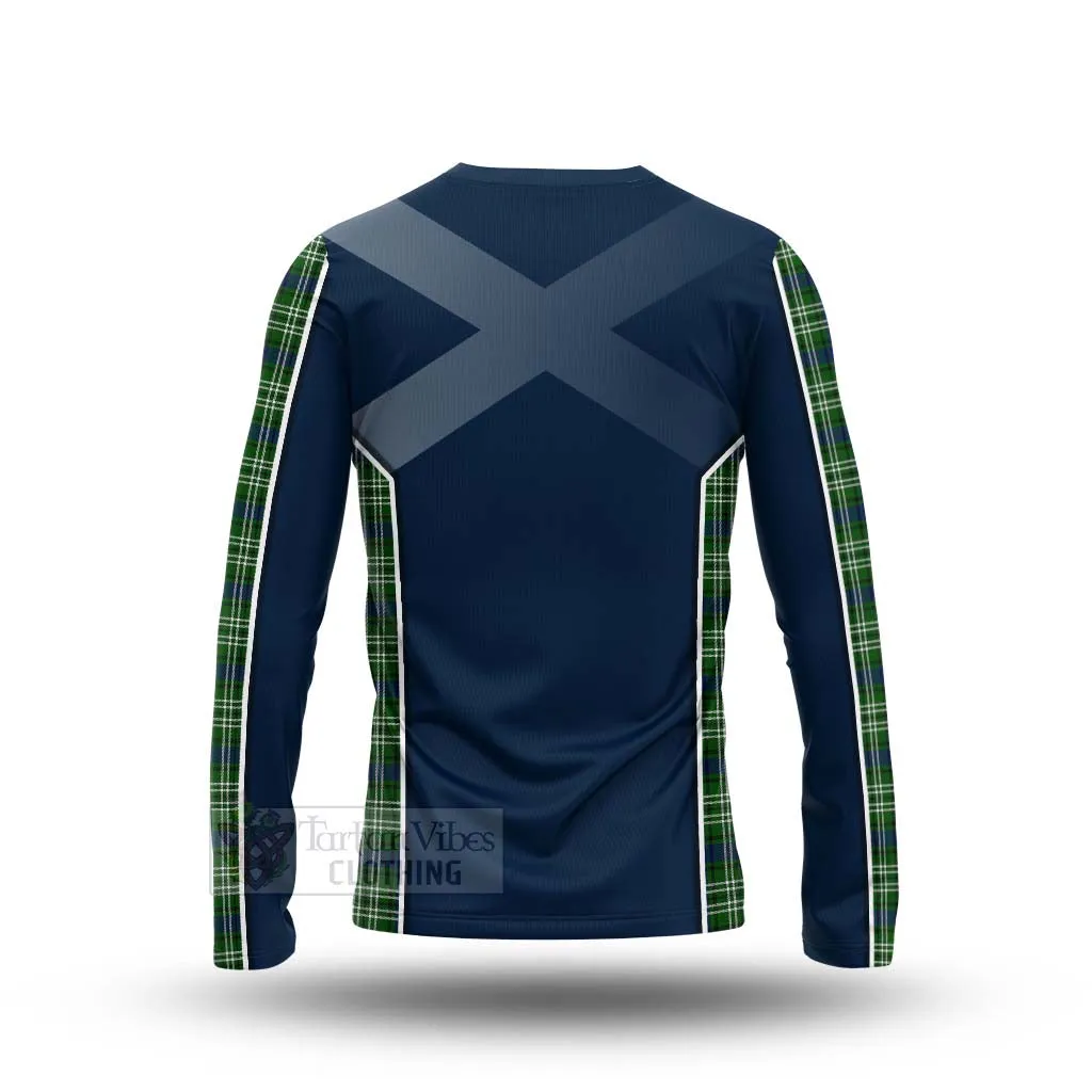 Blackadder Tartan Long Sleeve T-Shirt with Family Crest and Scottish Thistle Vibes Sport Style