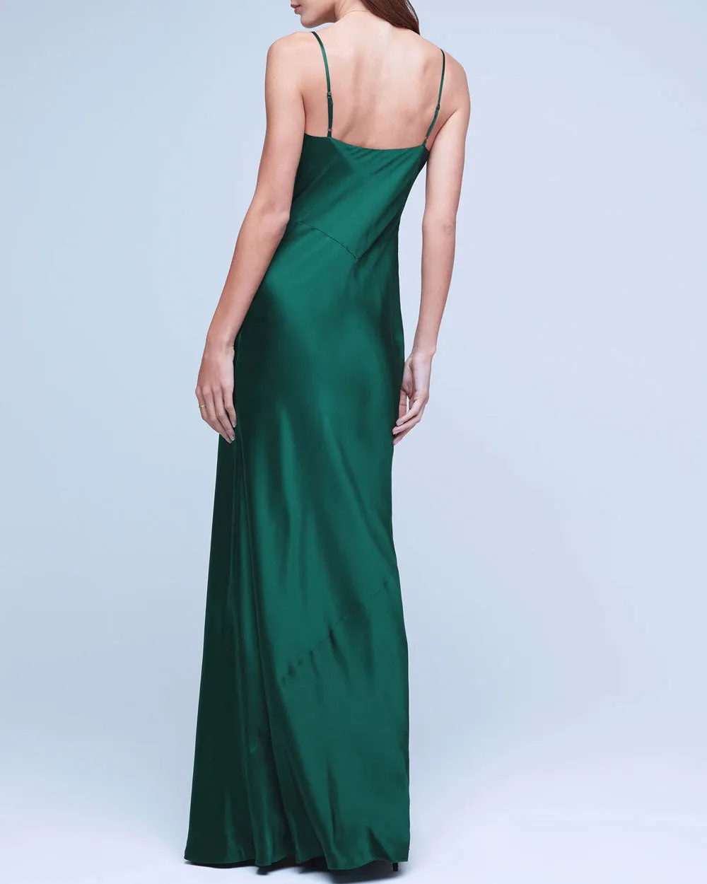 Botanical Green Serita Maxi Bias Dress