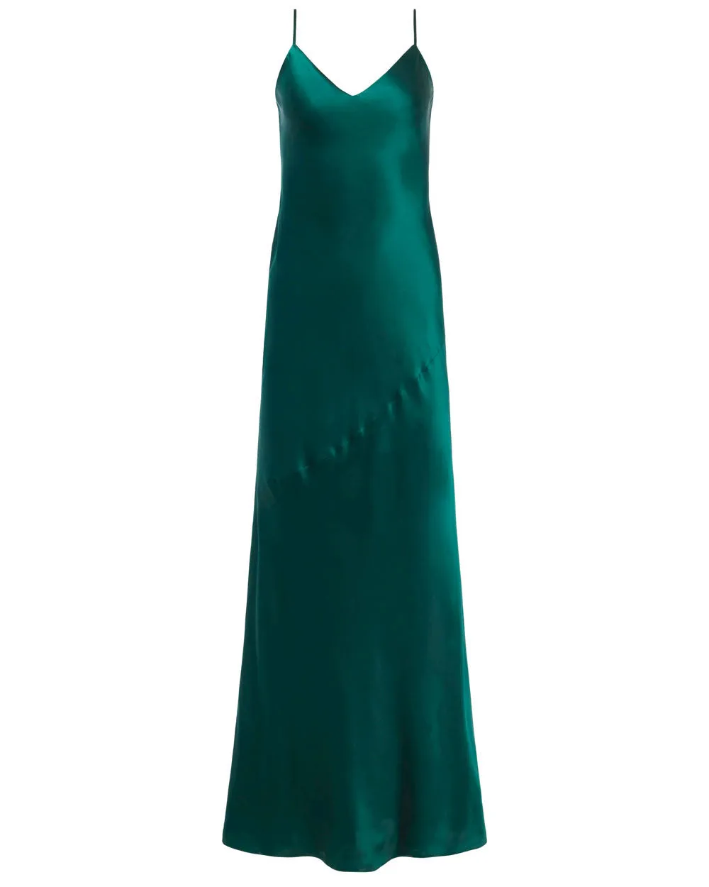 Botanical Green Serita Maxi Bias Dress