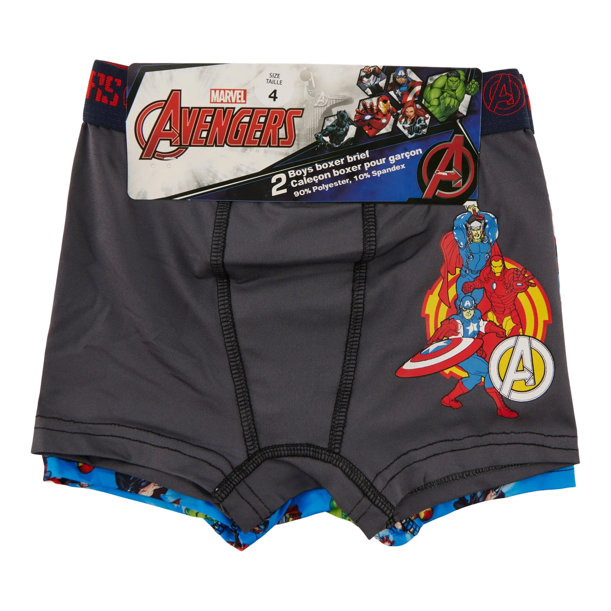 Boy's Licensed Avengers Boxer Briefs, 2-Pack