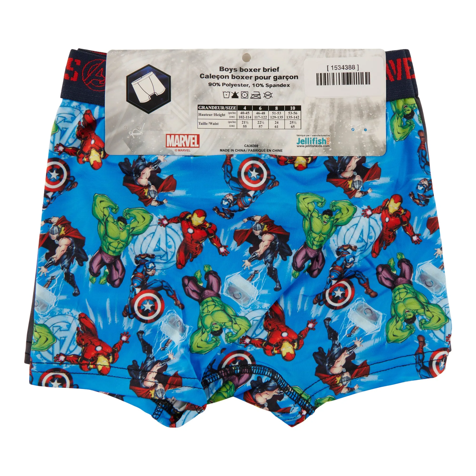 Boy's Licensed Avengers Boxer Briefs, 2-Pack