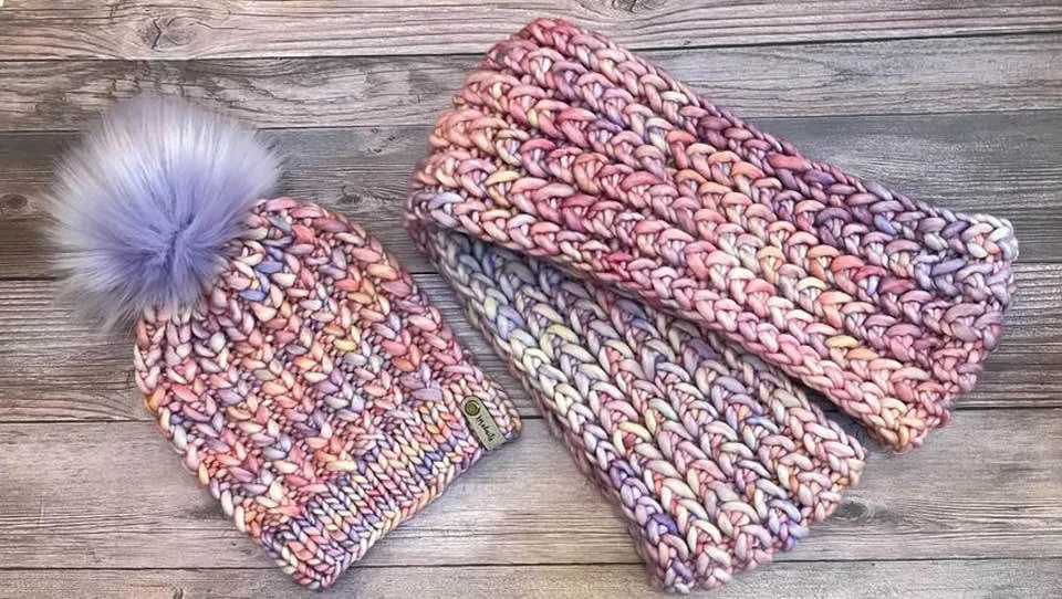 Braided Hearts Infinity Knit Pattern