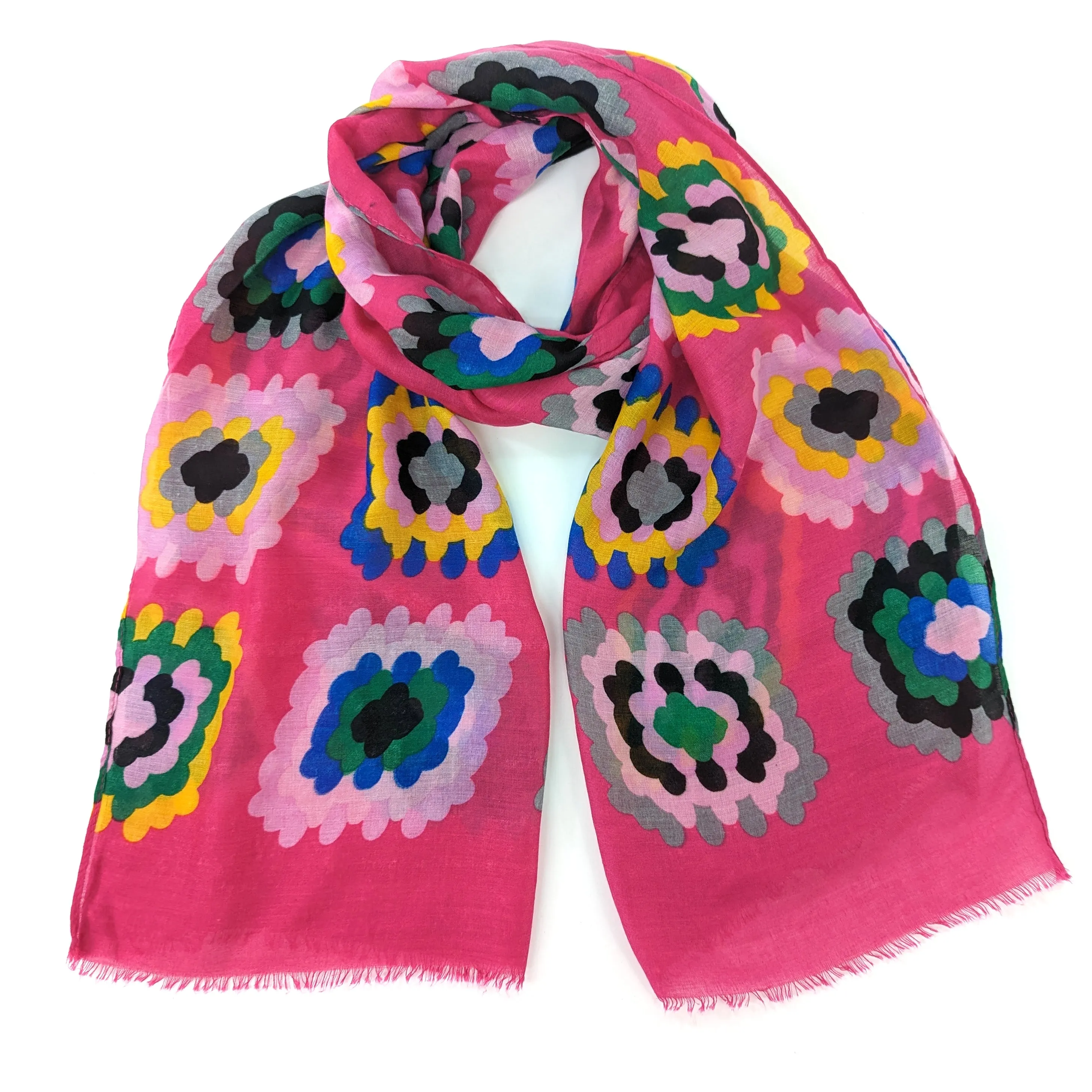 Bright Crochet Pattern Ladies Fashion Scarf