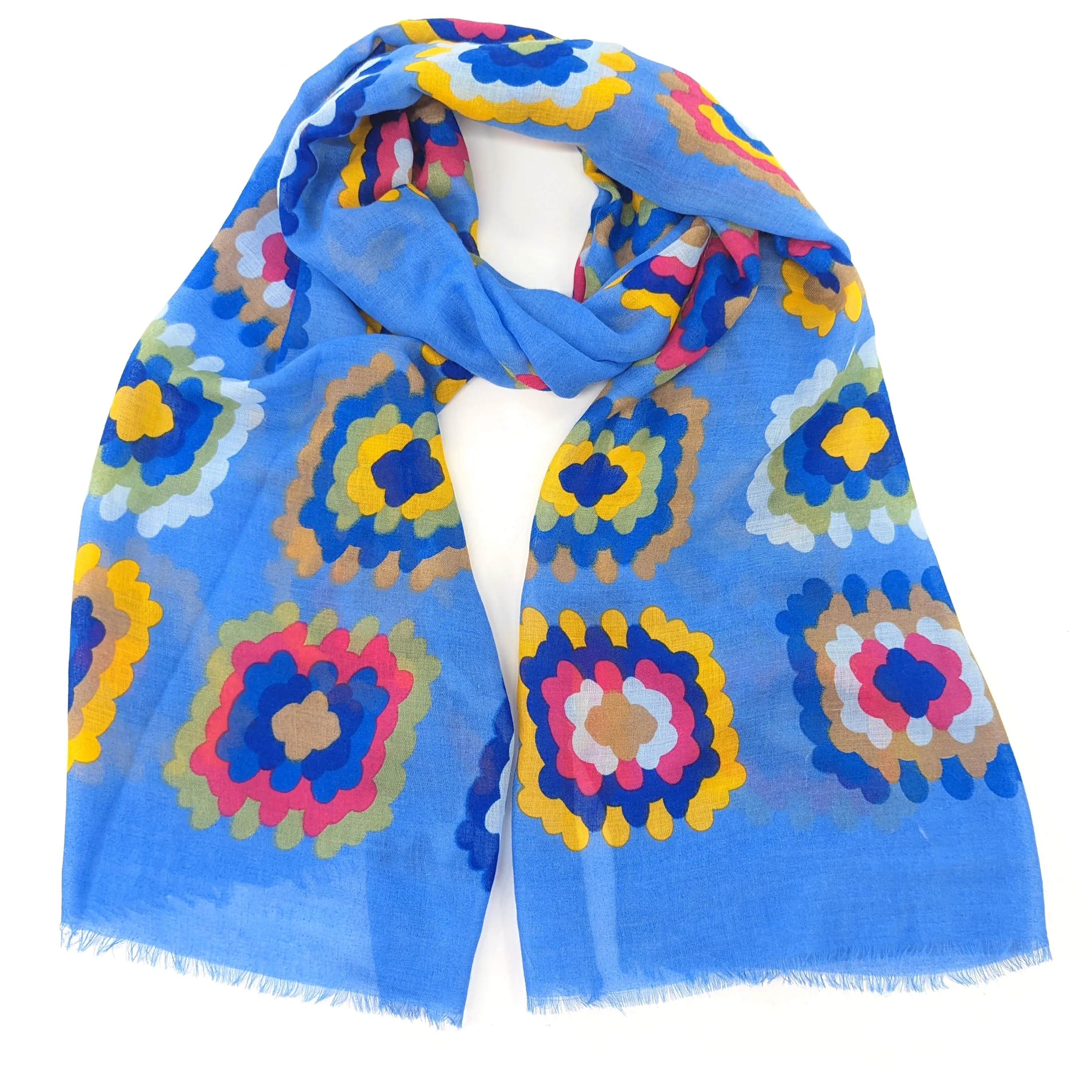 Bright Crochet Pattern Ladies Fashion Scarf