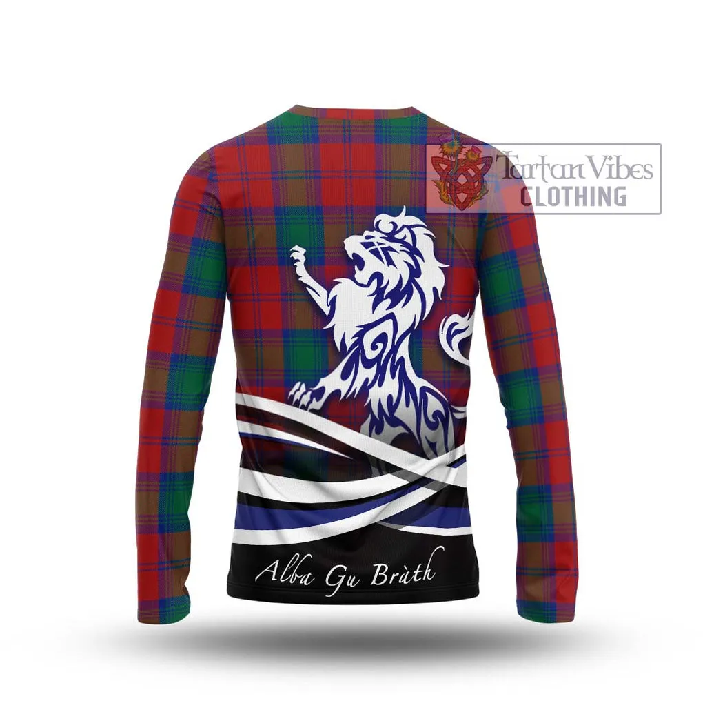 Byres (Byses) Tartan Long Sleeve T-Shirt with Alba Gu Brath Regal Lion Emblem