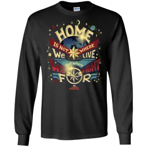 Captain Marvel Home Is What We Fight For Men Long Sleeve Shirt