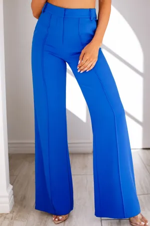 Carolina Royal Blue Pintuck Pants