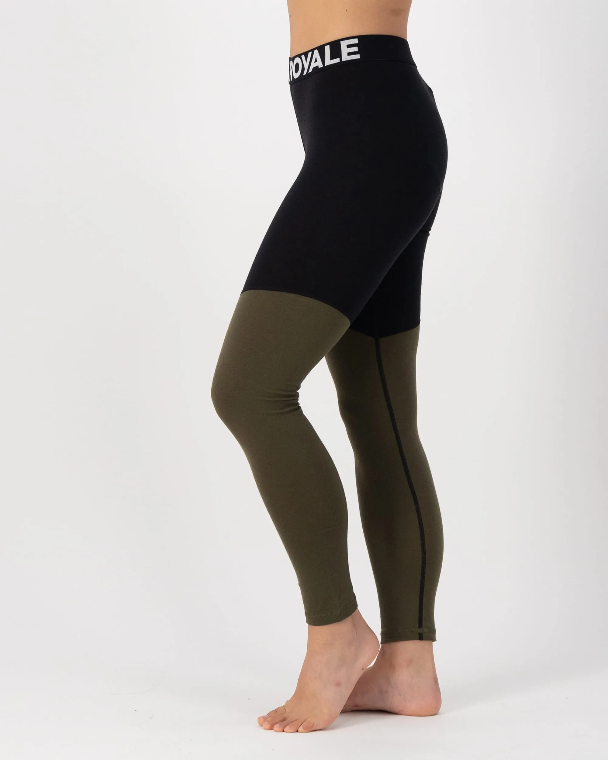 Cascade Merino Base Layer Legging - Dark Olive