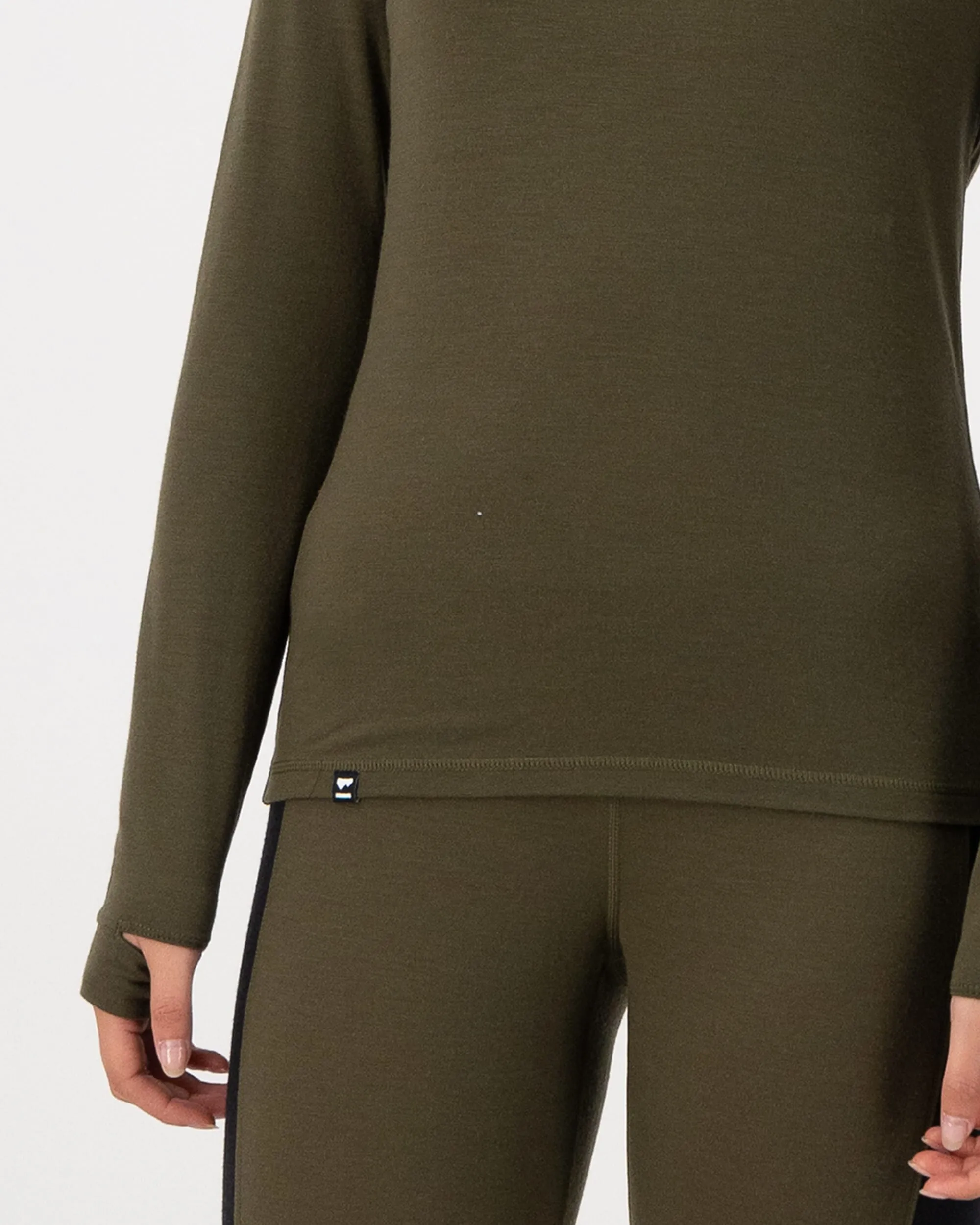 Cascade Merino Base Layer Long Sleeve - Dark Olive