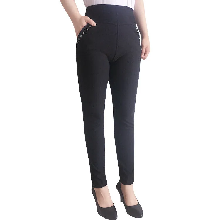 Casual Style Women Velvet Warm Pants