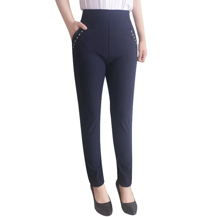 Casual Style Women Velvet Warm Pants