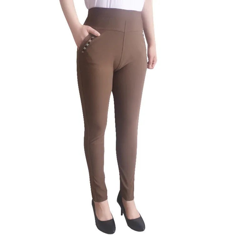 Casual Style Women Velvet Warm Pants