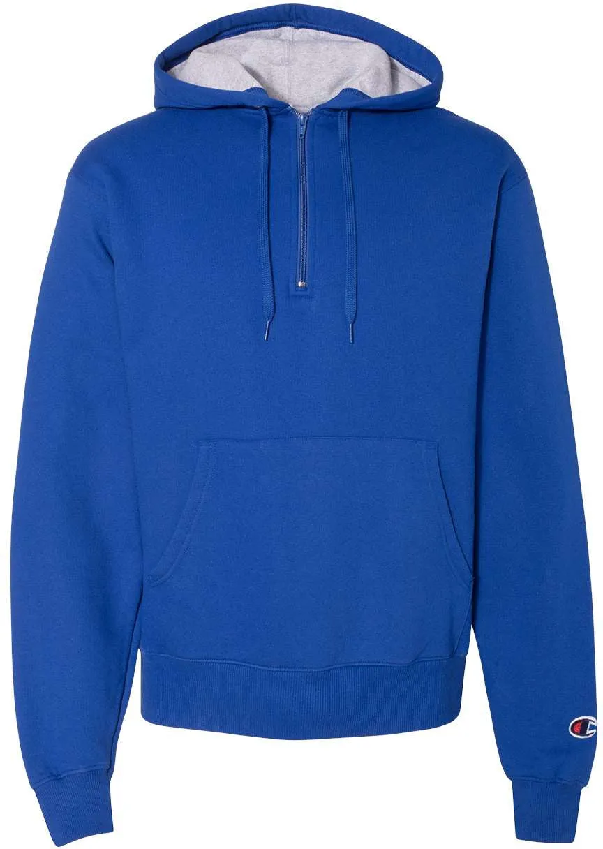 Champion Cotton Max Hooded Quarter-Zip Sweatshirt