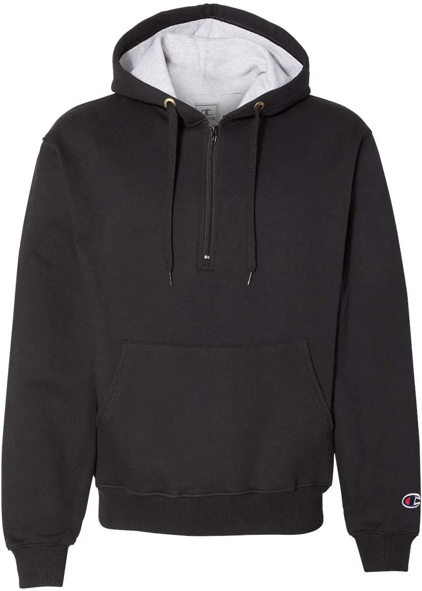 Champion Cotton Max Hooded Quarter-Zip Sweatshirt