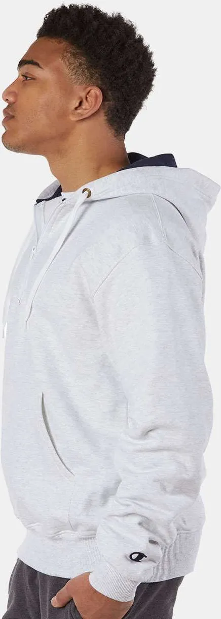 Champion Cotton Max Hooded Quarter-Zip Sweatshirt