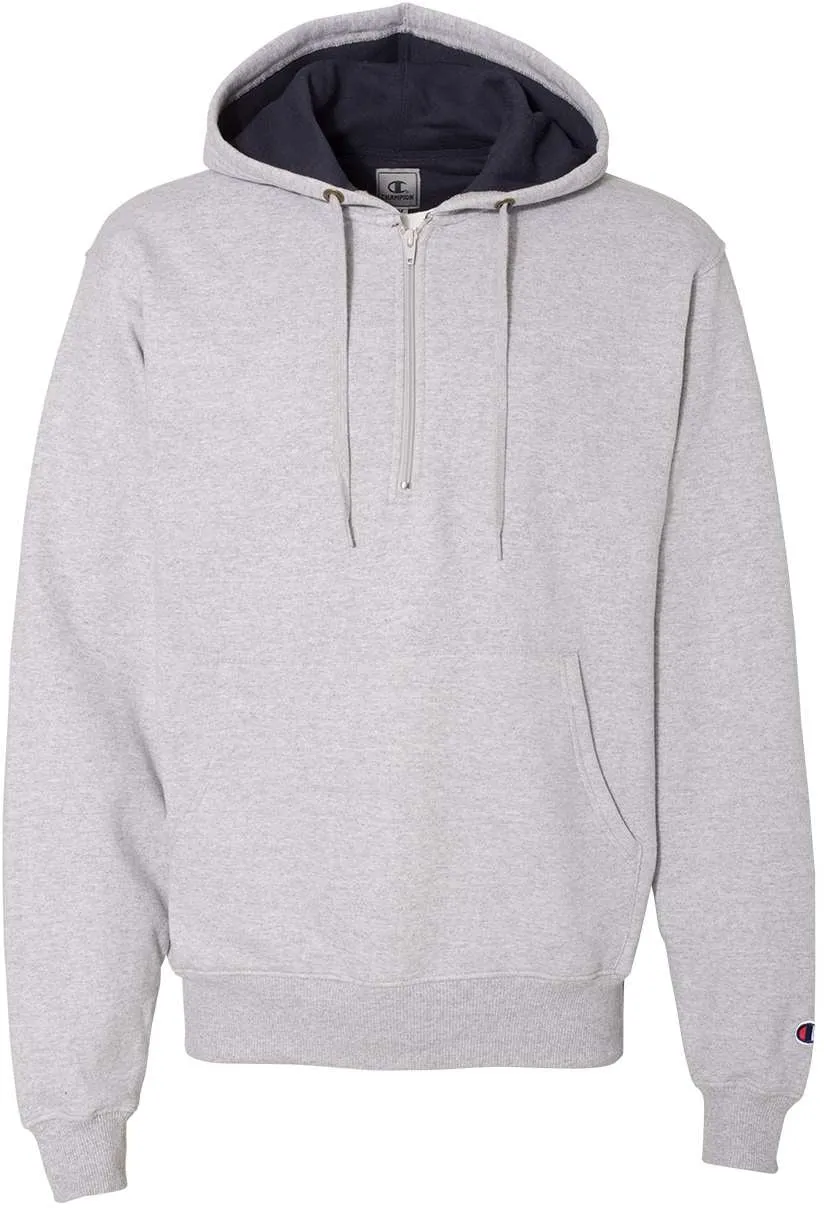 Champion Cotton Max Hooded Quarter-Zip Sweatshirt