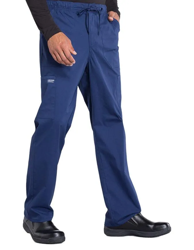 Cherokee Workwear Professionals Men's Tapered Leg Drawstring Cargo Petite Pant