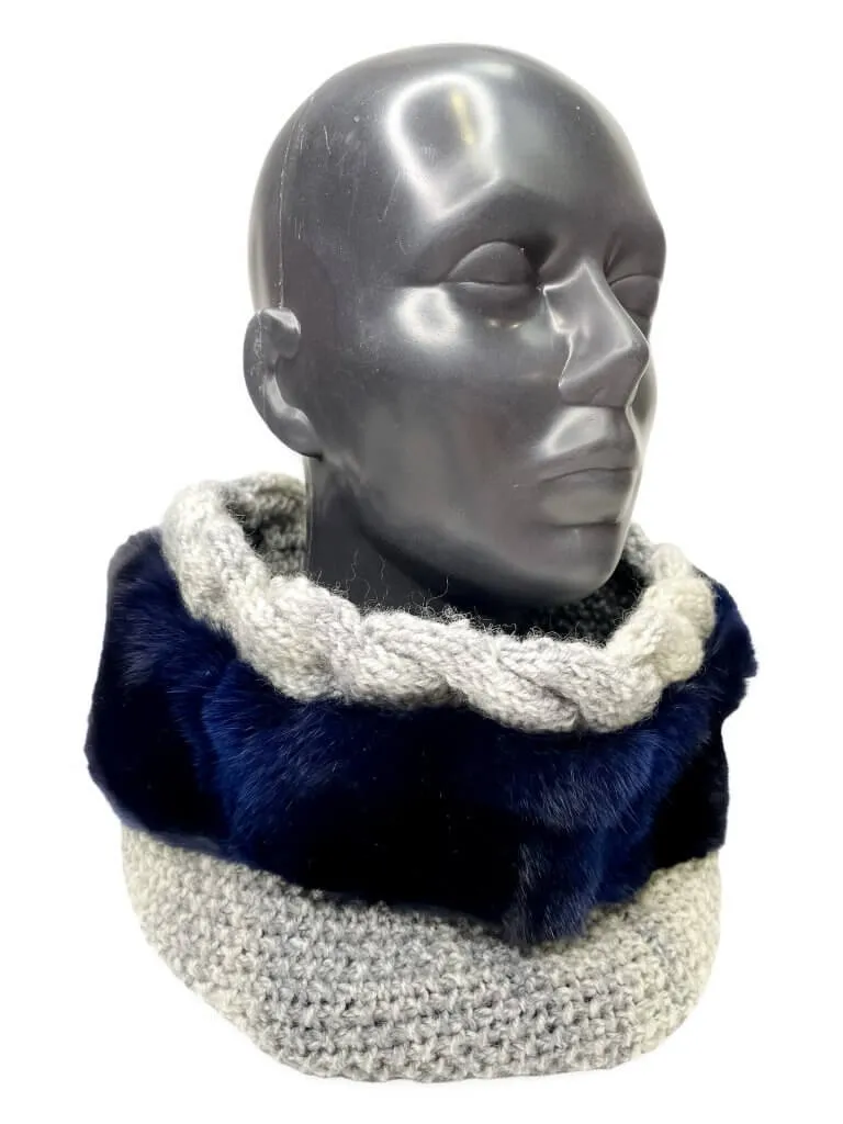 Chinchilla Fur Trimmed Snood