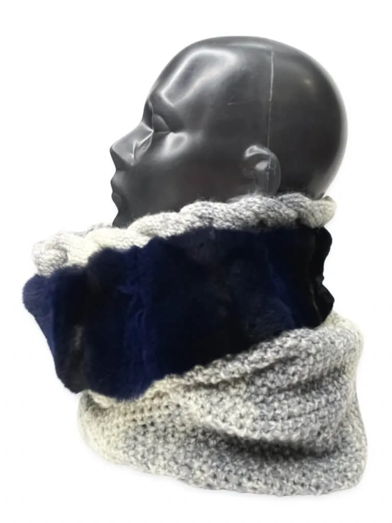 Chinchilla Fur Trimmed Snood