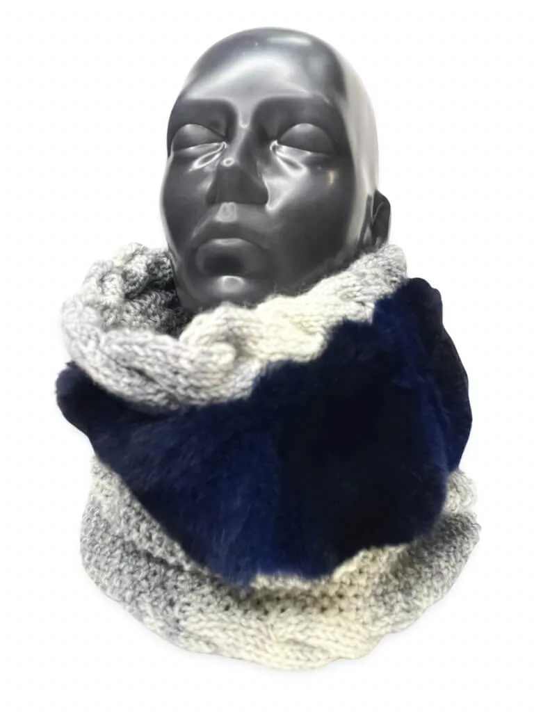 Chinchilla Fur Trimmed Snood