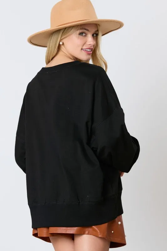 Coffee Martini Oversized Sweatshirt