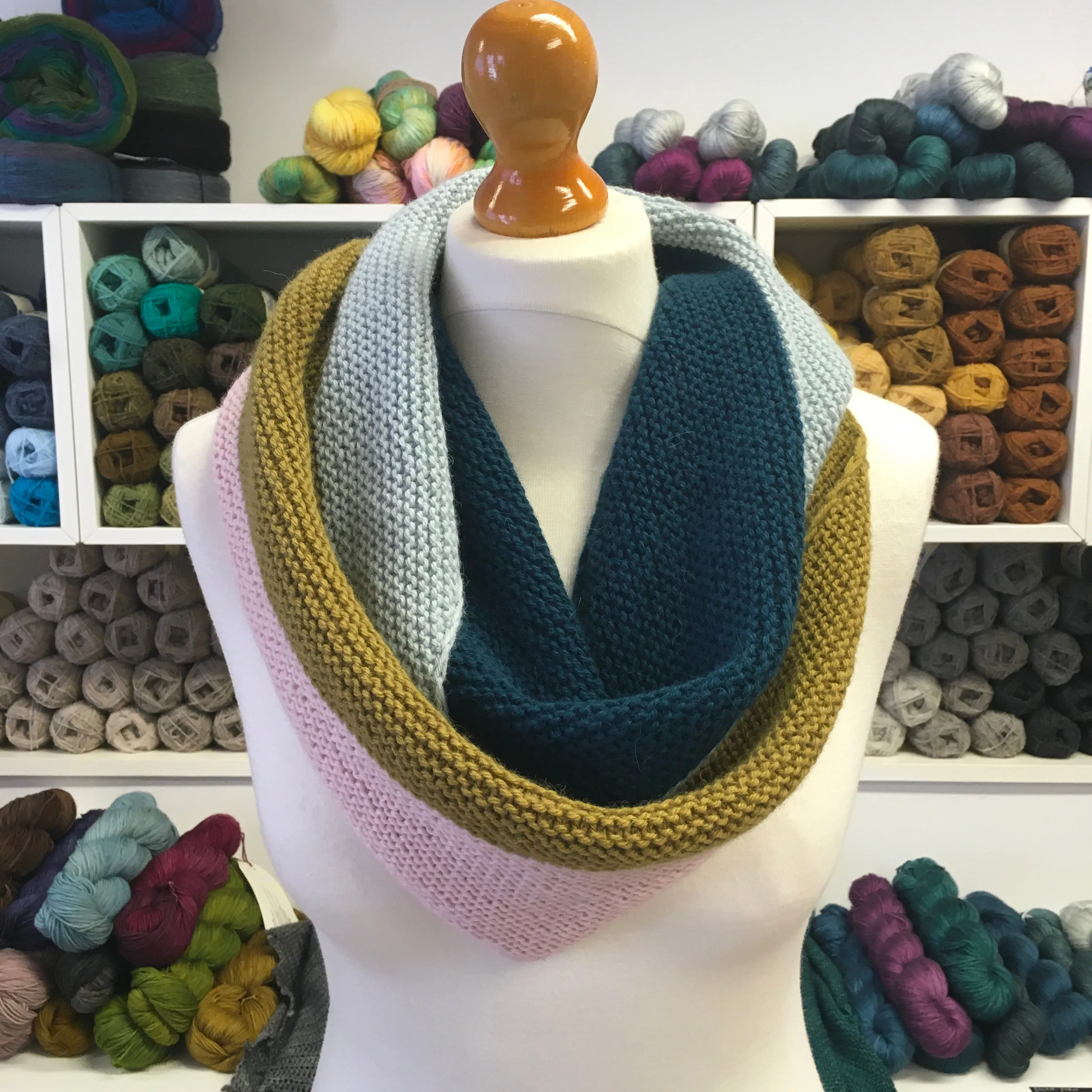 Colour Block Scarf Pattern