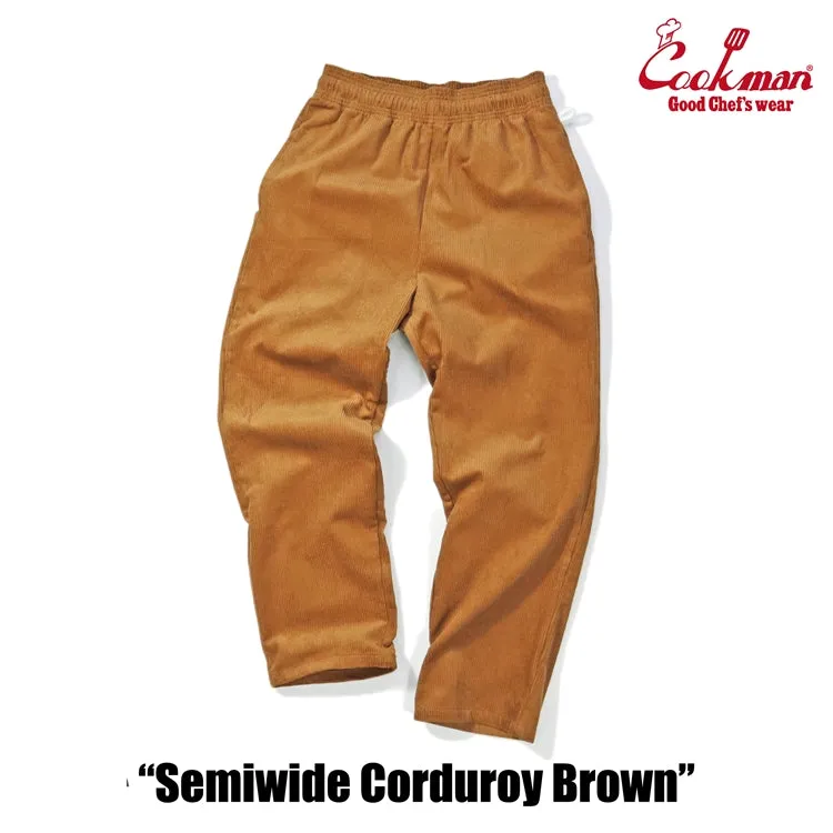 Cookman Chef Pants Semiwide- Corduroy : Brown