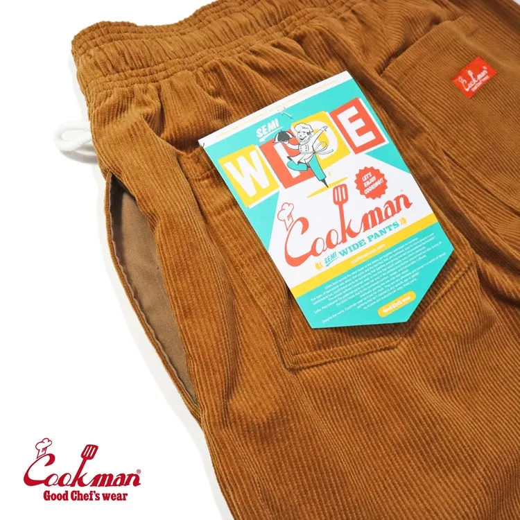 Cookman Chef Pants Semiwide- Corduroy : Brown