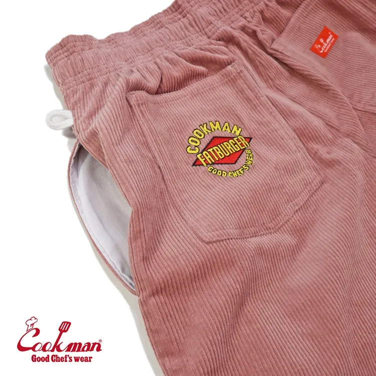 Cookman Chef Pants Semiwide- Corduroy :  FAT Pink