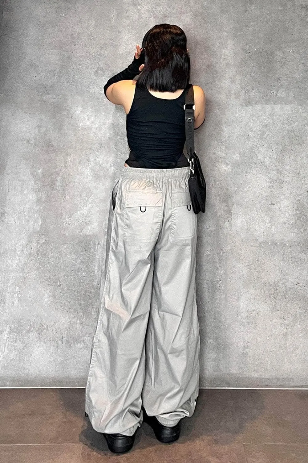 COOL GREY DESTORY UTILITY PANTS