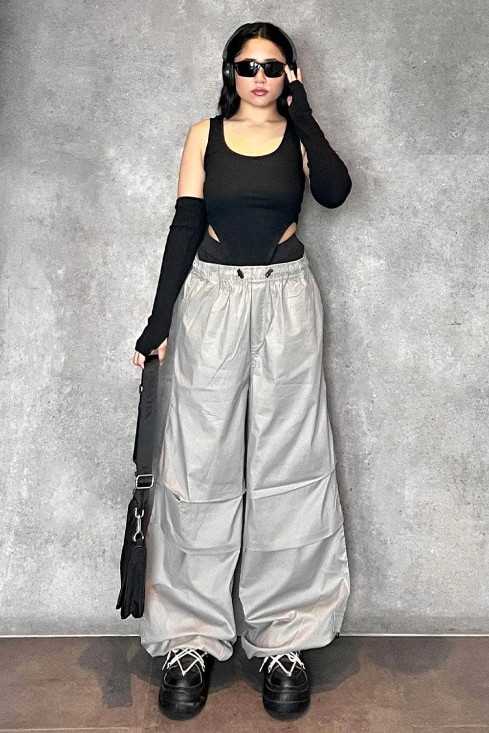 COOL GREY DESTORY UTILITY PANTS