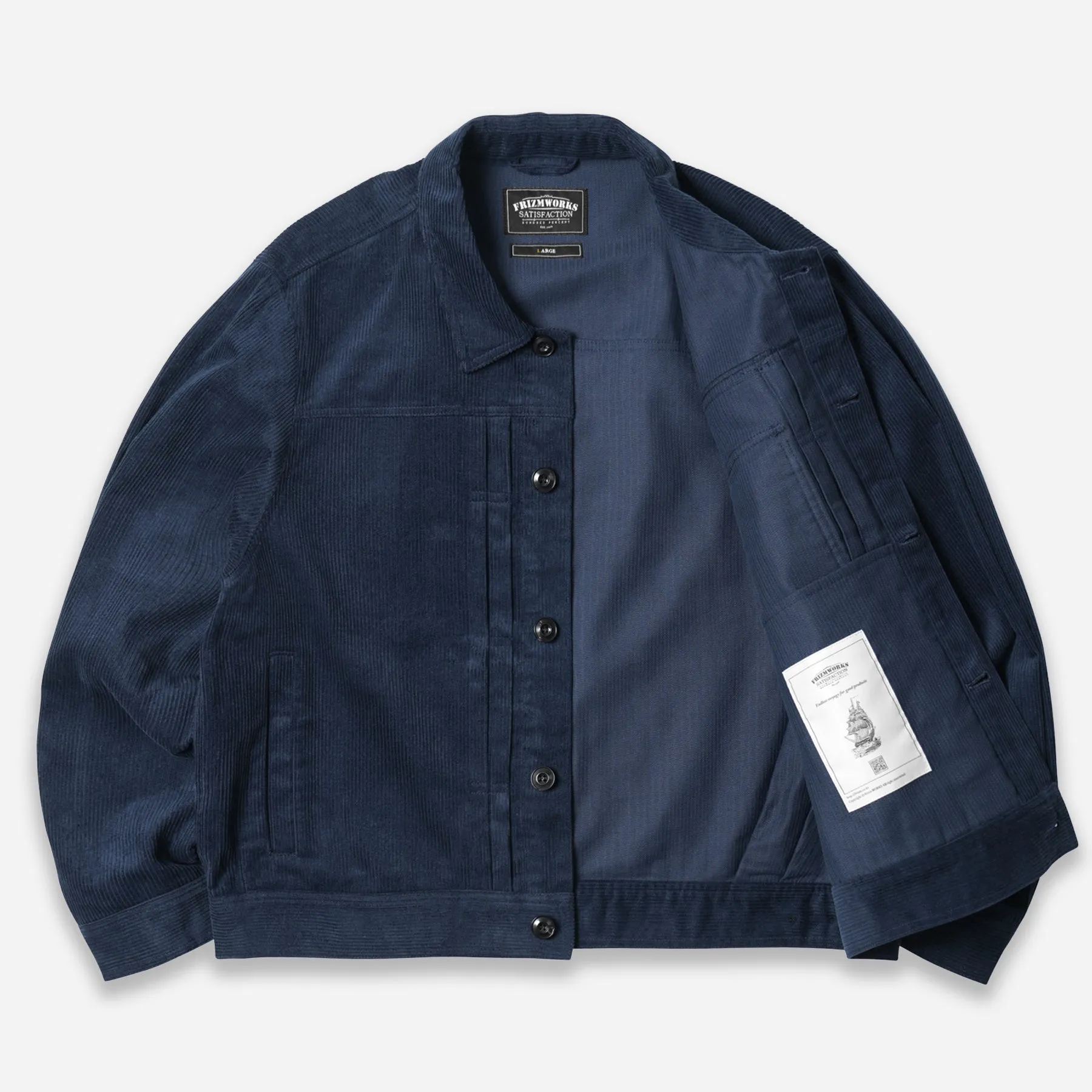 CORDUROY TRUCKER JACKET - NAVY