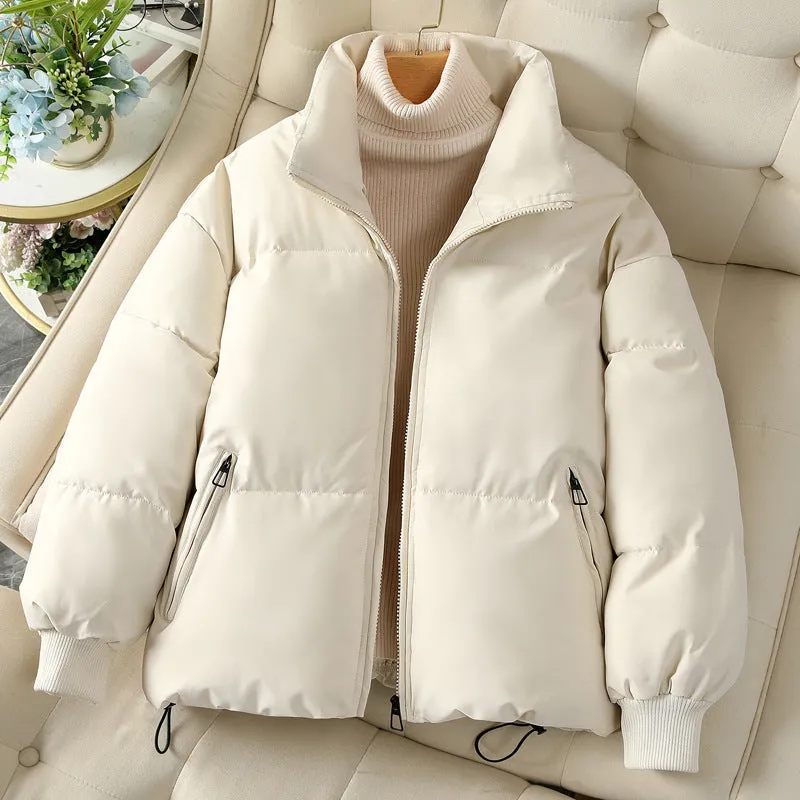 Cross-border cotton-padded clothes for women ins Europe, America, loose and thin warm bread clothes, short lazy down cotton clothes, winter