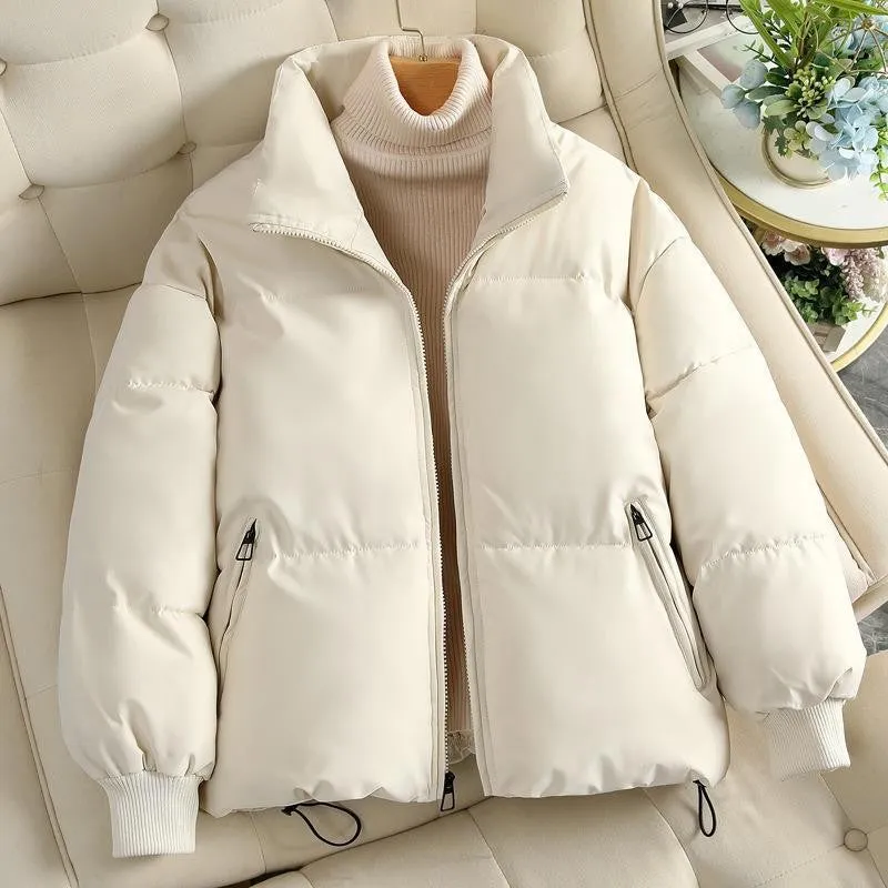 Cross-border cotton-padded clothes for women ins Europe, America, loose and thin warm bread clothes, short lazy down cotton clothes, winter